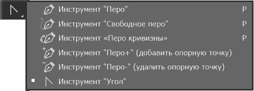 Инструменты группы перо в программе Adobe Photoshop